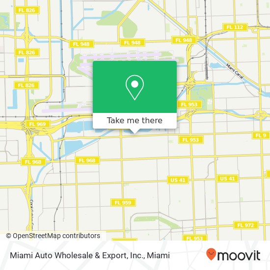 Mapa de Miami Auto Wholesale & Export, Inc.
