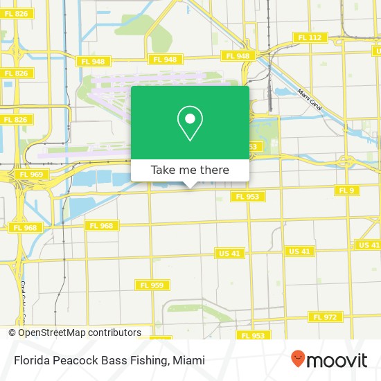 Florida Peacock Bass Fishing map