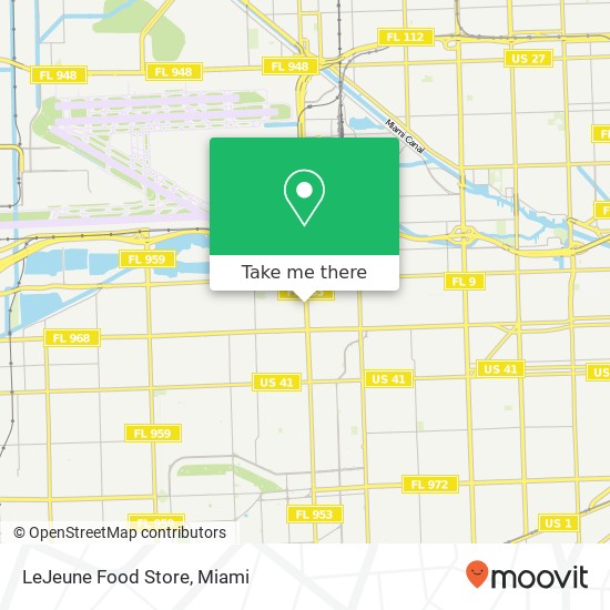 LeJeune Food Store map