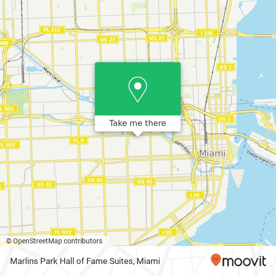 Marlins Park Hall of Fame Suites map