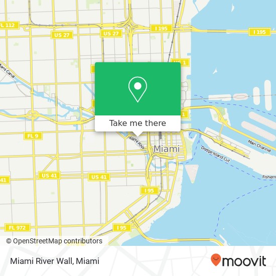 Mapa de Miami River Wall