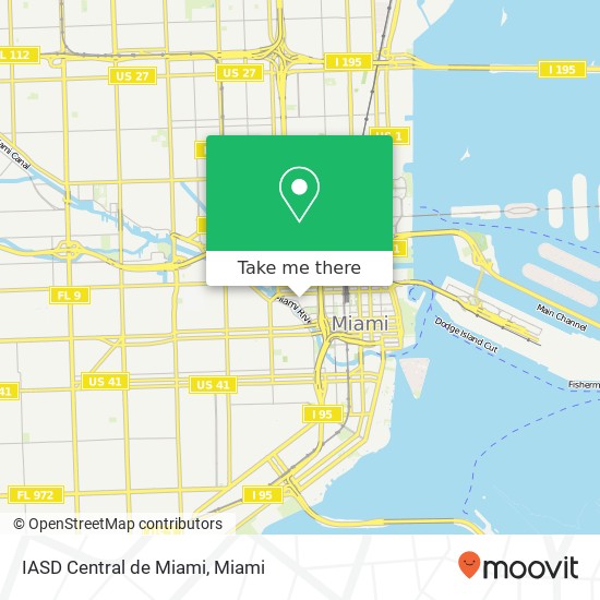 Mapa de IASD Central de Miami