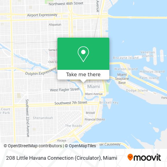 Mapa de 208 Little Havana Connection (Circulator)