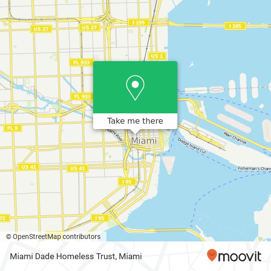 Mapa de Miami Dade Homeless Trust