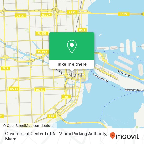 Mapa de Government Center Lot A - Miami Parking Authority