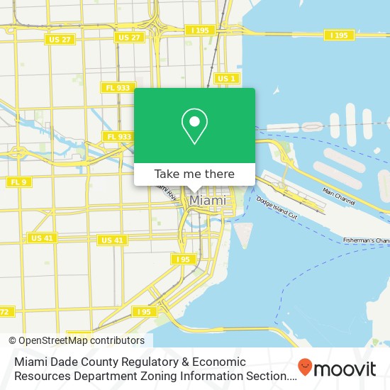 Miami Dade County Regulatory & Economic Resources Department Zoning Information Section. map