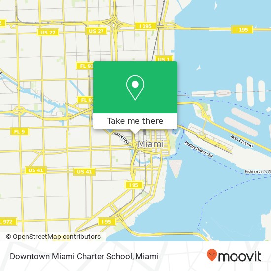 Downtown Miami Charter School map