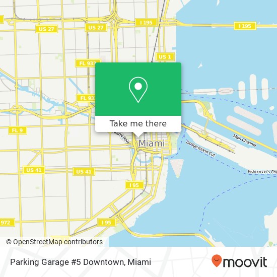 Parking Garage #5 Downtown map