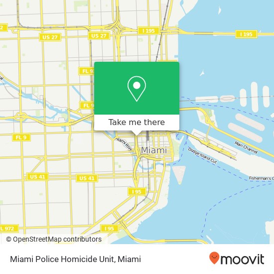 Mapa de Miami Police Homicide Unit