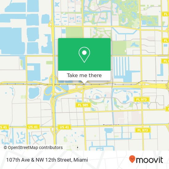 Mapa de 107th Ave & NW 12th Street