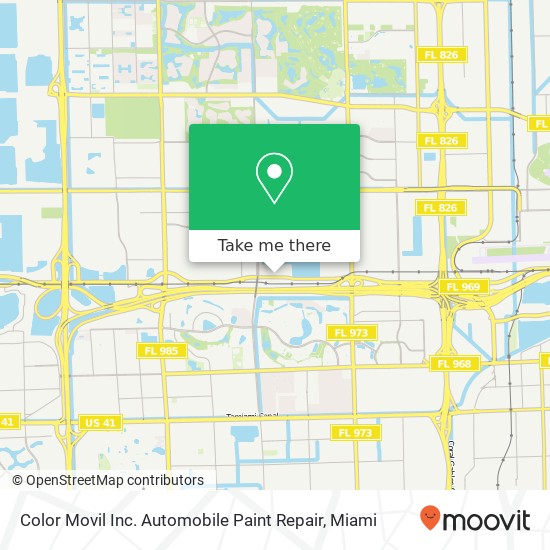Color Movil Inc. Automobile Paint Repair map