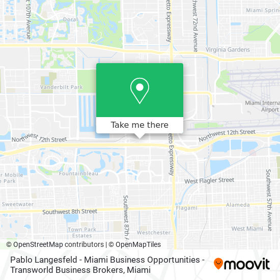 Pablo Langesfeld - Miami Business Opportunities - Transworld Business Brokers map