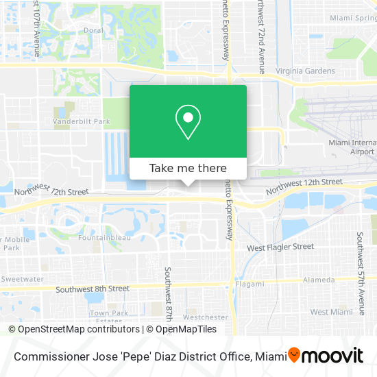 Commissioner Jose 'Pepe' Diaz District Office map