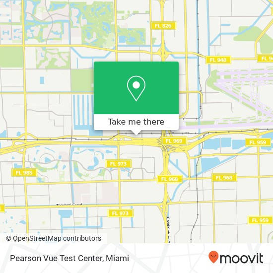 Mapa de Pearson Vue Test Center