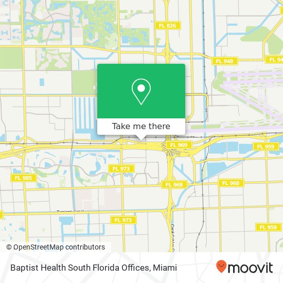 Mapa de Baptist Health South Florida Offices