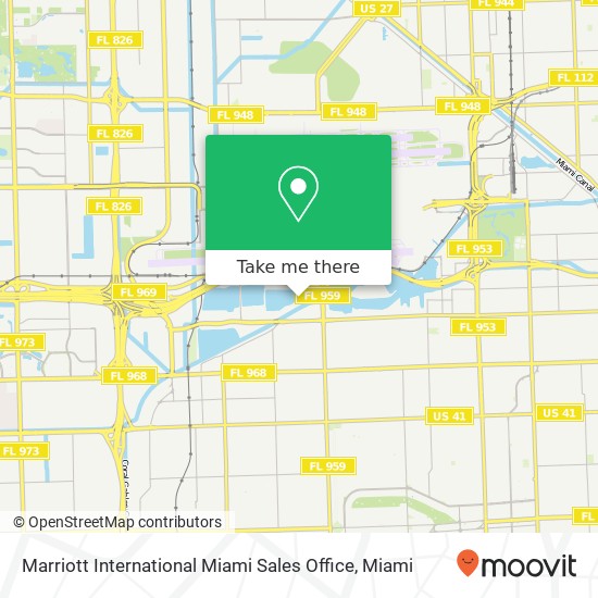 Marriott International Miami Sales Office map