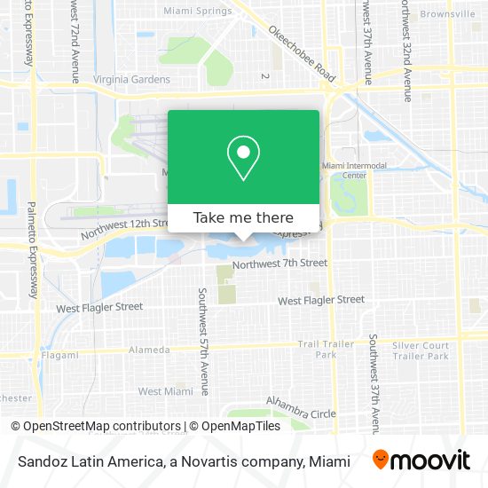 Mapa de Sandoz Latin America, a Novartis company