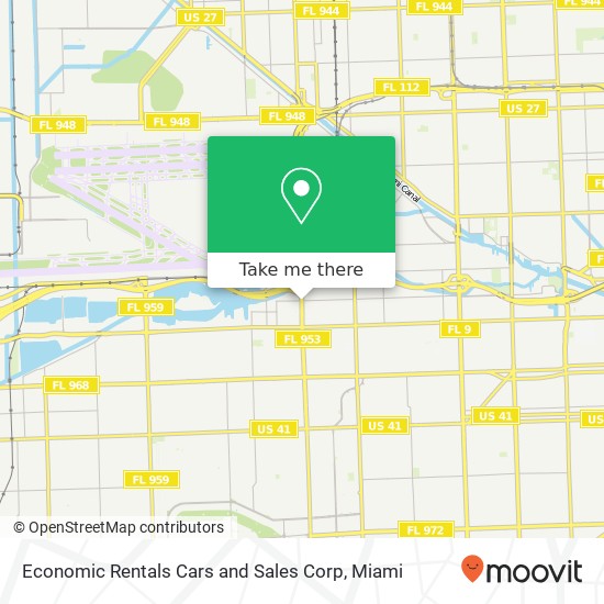 Economic Rentals Cars and Sales Corp map