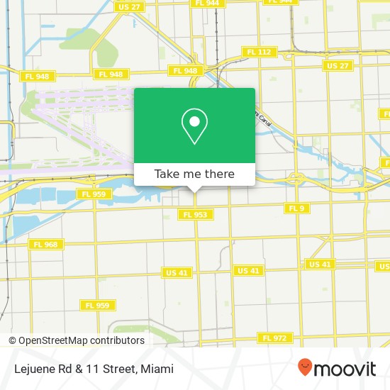 Lejuene Rd & 11 Street map