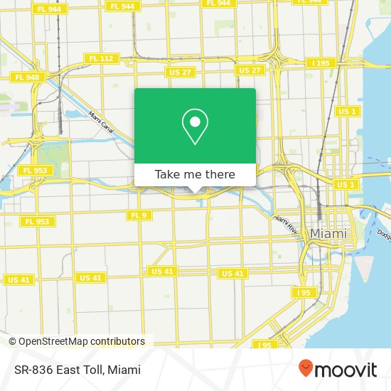 SR-836 East Toll map