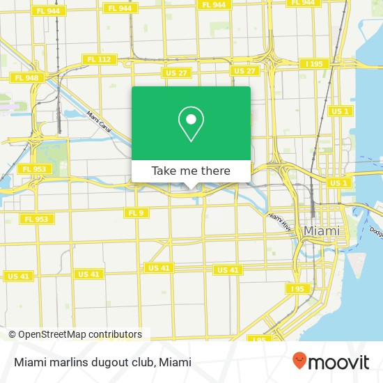 Mapa de Miami marlins dugout club
