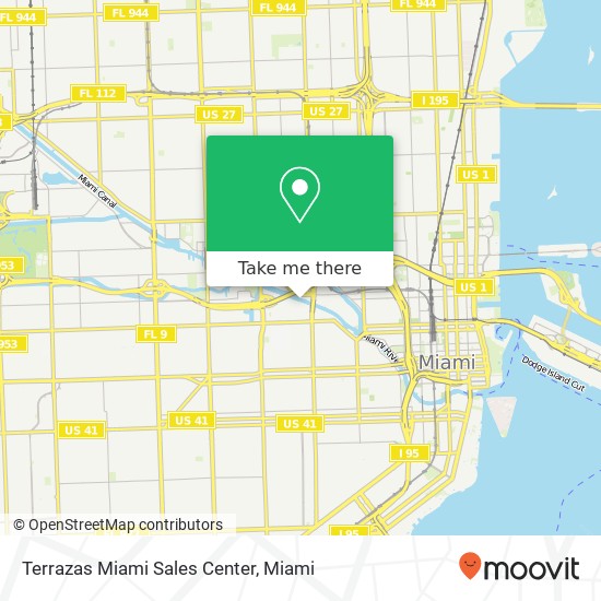 Mapa de Terrazas Miami Sales Center