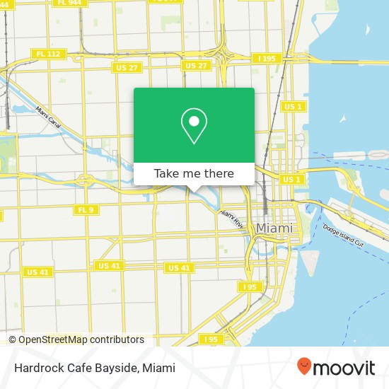 Mapa de Hardrock Cafe Bayside