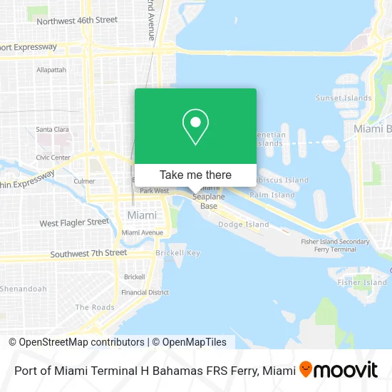 Port of Miami Terminal H Bahamas FRS Ferry map