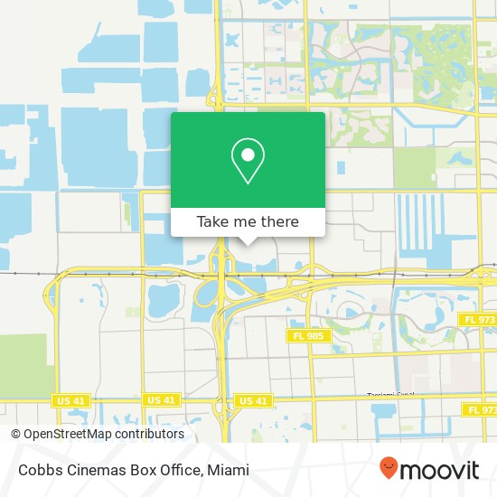 Cobbs Cinemas Box Office map