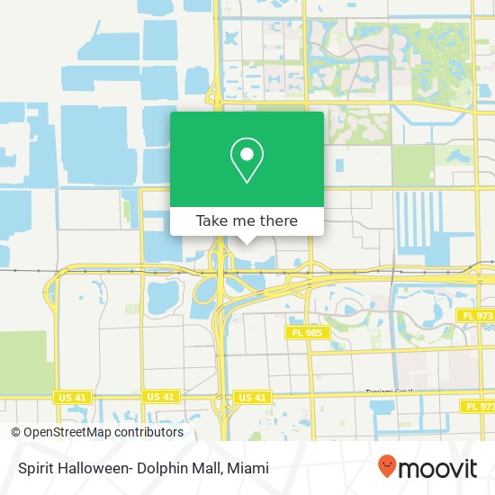 Spirit Halloween- Dolphin Mall map