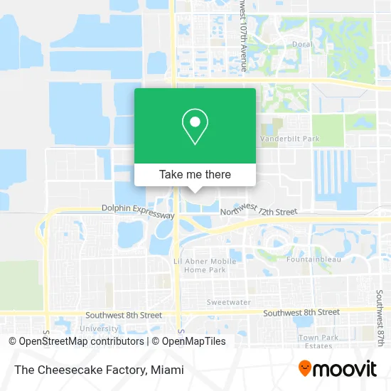 The Cheesecake Factory map