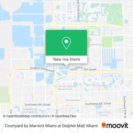 Mapa de Courtyard by Marriott Miami at Dolphin Mall