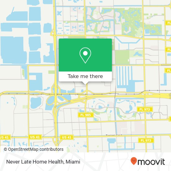 Never Late Home Health map