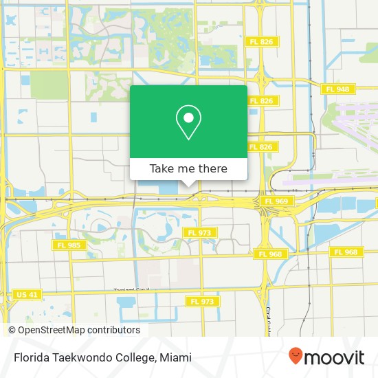 Florida Taekwondo College map