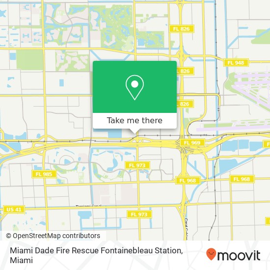 Miami Dade Fire Rescue Fontainebleau Station map