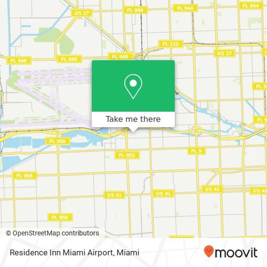 Residence Inn Miami Airport map