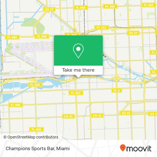 Champions Sports Bar map
