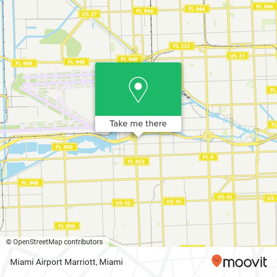 Mapa de Miami Airport Marriott