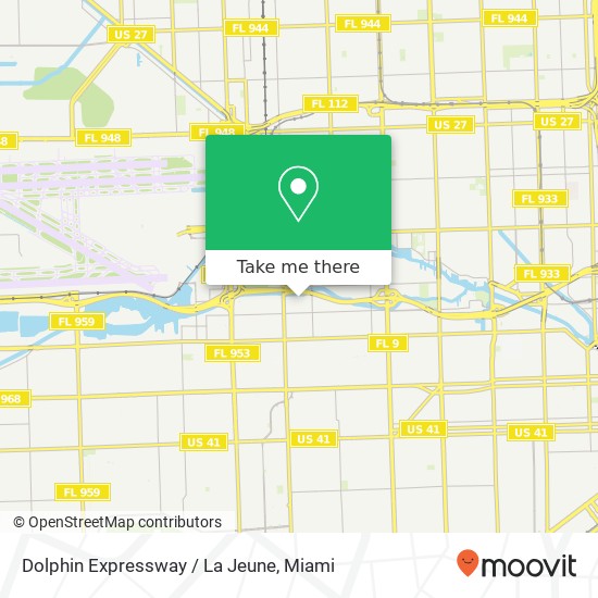 Mapa de Dolphin Expressway / La Jeune