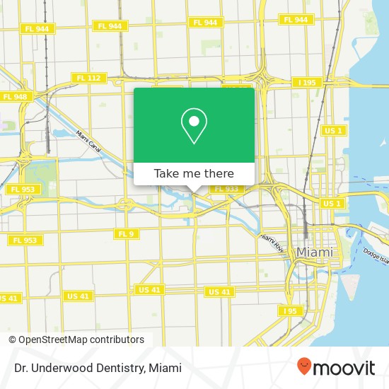 Dr. Underwood Dentistry map