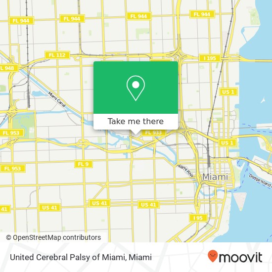 United Cerebral Palsy of Miami map