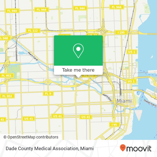 Dade County Medical Association map