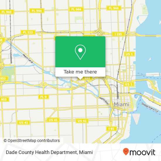 Dade County Health Department map