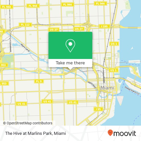 Mapa de The Hive at Marlins Park