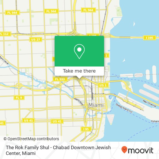 The Rok Family Shul - Chabad Downtown Jewish Center map