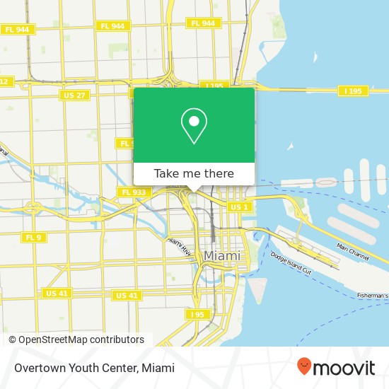 Overtown Youth Center map