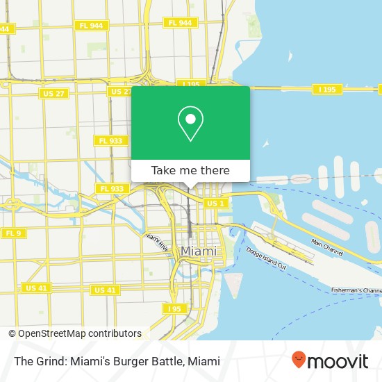 Mapa de The Grind: Miami's Burger Battle