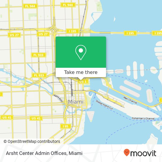 Arsht Center Admin Offices map