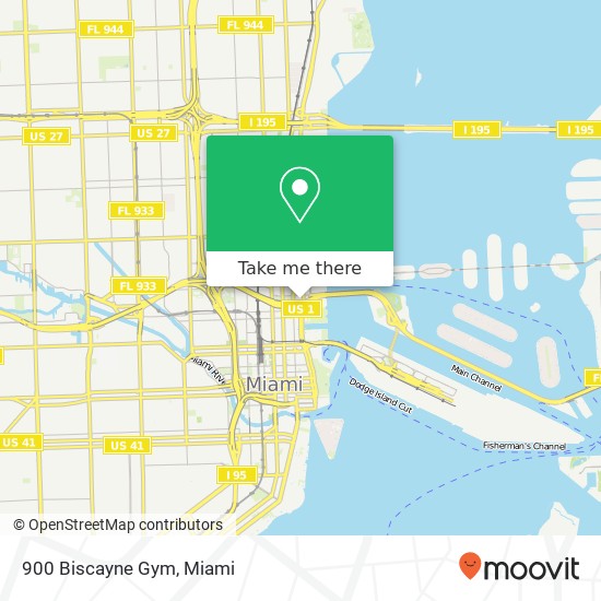 Mapa de 900 Biscayne Gym