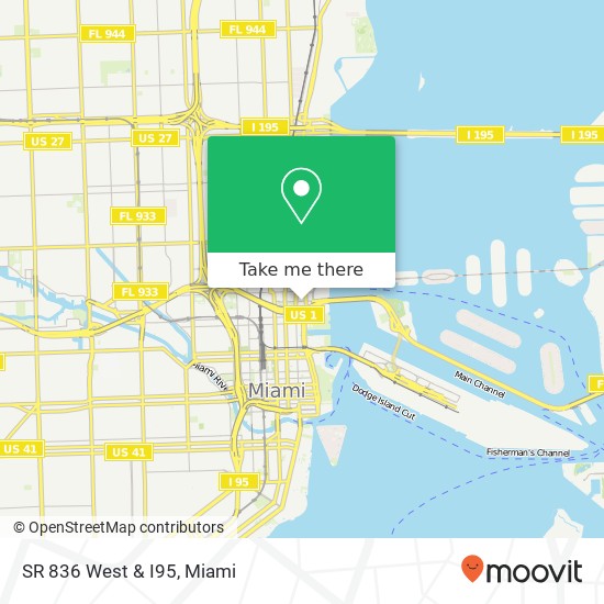 SR 836 West & I95 map